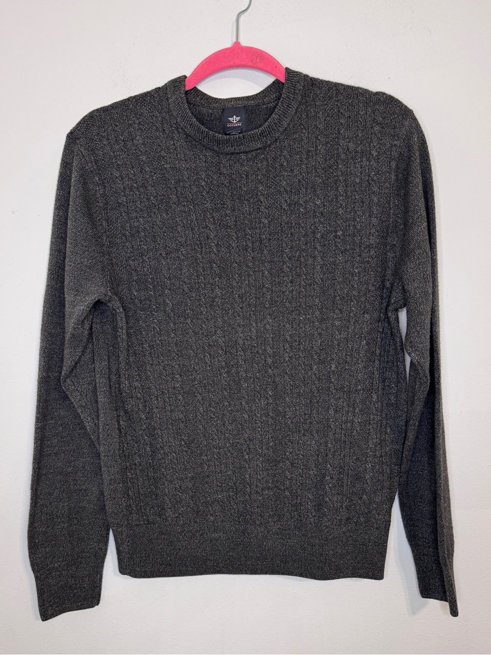 Dockers Men's Charcoal Crewneck Sweater